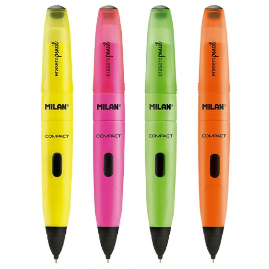 Creion Mecanic Milan Compact Fluo, Mina De 0.9 Mm, Radiera Inclusa, Corp Multicolor Din Plastic