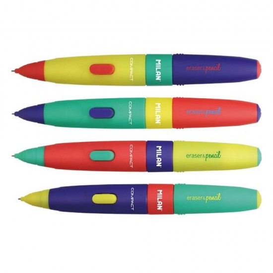 Creion Mecanic MILAN Compact Mix, Mina de 0.7 mm, Radiera Inclusa, Corp din Plastic Multicolor, Creioane Mecanice, Creion Mecanic cu Mina, Creioane Mecanice cu Mina, Creion Mecanic Multicolor, Creion Mecanic cu Radiera, Creion Mecanic 0.7 mm