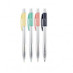 Creion Mecanic Milan Silver, Mina 0.5 Mm, Radiera Inclusa, Corp Multicolor Din Metal Si Plastic