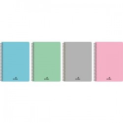 Caiet a4 80 file spira coperta plastic ecada 29482ar