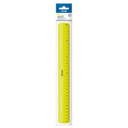 Rigla Flexibila Milan, 30 cm, Galben, Rigla Colorata Flexibila, Rigla Colorata Transparenta Flexibila, Rigla Transparenta Colorata, Rigla 30 cm, Rigla Mica, Rigla Scurta, Rigla pentru Scoala, Rigla Scoala, Rigle Colorate Transparente Flexibile
