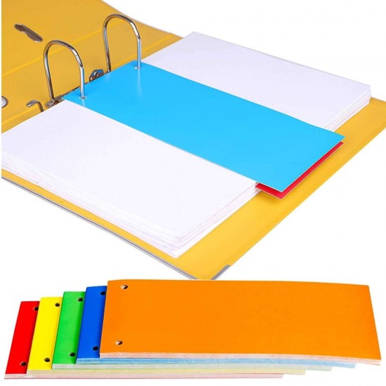 Set 100 Separatoare Carton Ecada pentru Documente, 10.5x24 cm, 160 g/mÂ², Albastre, Separator pentru Documente, Separator Documente Carton, Separator Documente, Set Separator Documente