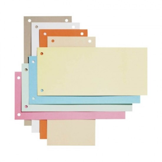 Set 100 Separatoare Carton Ecada pentru Documente, 10.5x24 cm, 160 g/mÂ², Portocalii, Separator pentru Documente, Separator Documente Carton, Separator Documente, Set Separator Documente