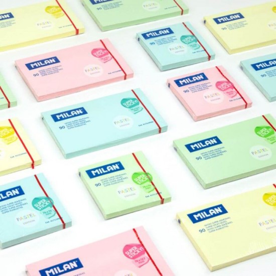 Notite Adezive Milan, Super Sticky, 90 File, 76x127 mm, Verde Pal, Bloc Notes, Post-it, Sticky Notes, Bloc de Hartie, Notite Adezive, Post-it-uri, Notite pentru Birou, Memo Adezive, Notite Adezive Verzi