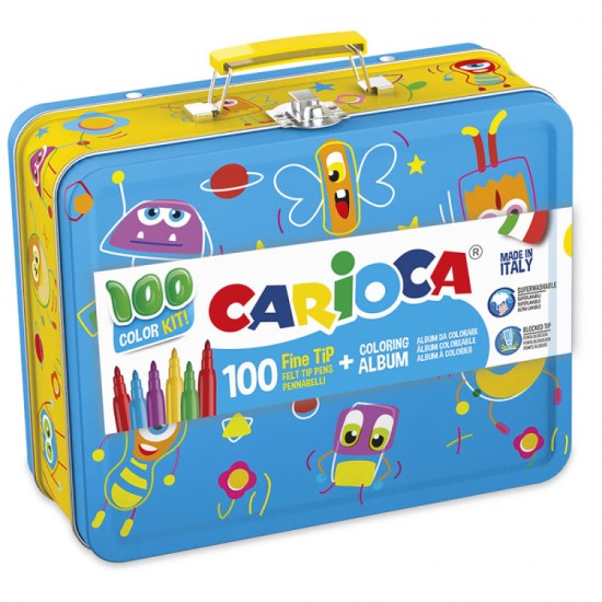 Carioca 100 Culori Cutie Metalica 42500