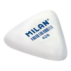 Radiera Triunghiulara MILAN 428, Cauciuc Sintetic, Culoare Alba, Radiera Alba, Radiere din Cauciuc, Accesorii Birou, Radiere si Gume de Sters, Guma de Sters Creion, Guma de Sters, Gume de Sters, Radiere MILAN, Radiera MILAN, Rechizite Scolare