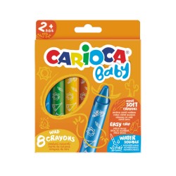 Set 8 Creioane Cerate Carioca Baby, 8 Culori, Creioane Colorate Cerate, Creioane Colorate, Creioane Carioca, Set Creioane Colorate, Creion Colorat, Creioane Scoala, Creioane Desen