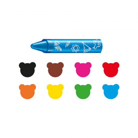 Set 8 Creioane Cerate Carioca Baby, 8 Culori, Creioane Colorate Cerate, Creioane Colorate, Creioane Carioca, Set Creioane Colorate, Creion Colorat, Creioane Scoala, Creioane Desen
