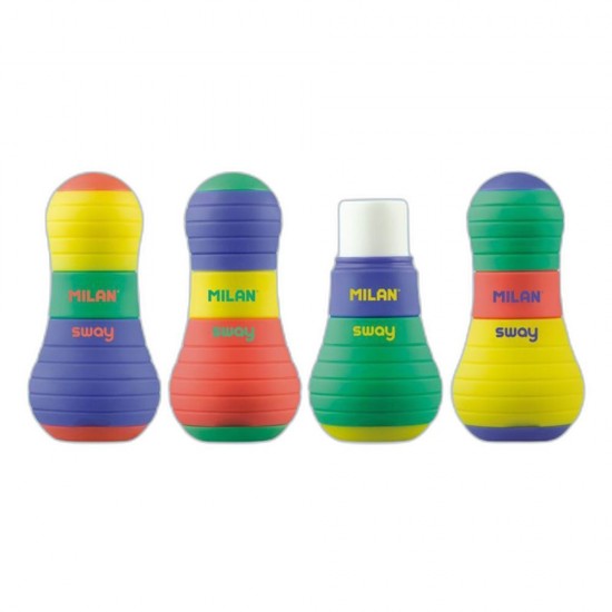 Ascutitoare Milan din Plastic cu Radiera Sway Mix, Model 4716240