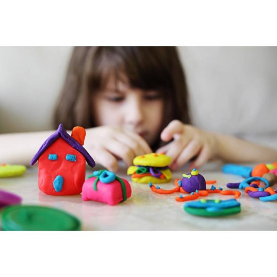 Plastilina Usoara pentru Modelat Fatih, 4 Culori, 520 g, 4 Borcane de 130 g, Plastic, Plastilina Scoala, Plastilina Gradinita, Plastilina Modelare, Plastilina Modelat, Plastilina pentru Copii, Plastilina Ambalata, Plastilina Fatih, Plastilina Modelaj