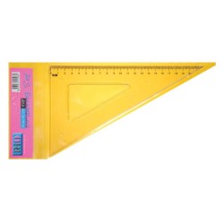Echer Rio, 21 cm, 30/60, Plastic, Incolor, Echer Plastic Transparent, Echer Geometrie, Echer Unghi 30, Echer Unghi 60, Echere, Echere Geometrie, Instrumente Geometrie, Echer Plastic