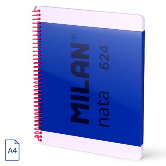 Caiet A4 80 File Velin Spira Milan Albastru Nata 57041e80b