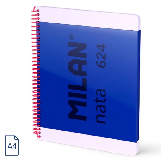 Caiet A4 80 File Ar Spira Milan Albastru Nata 57043e80b