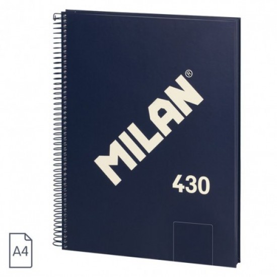 Caiet a4 80 file velin spira milan albastru 57141e80b