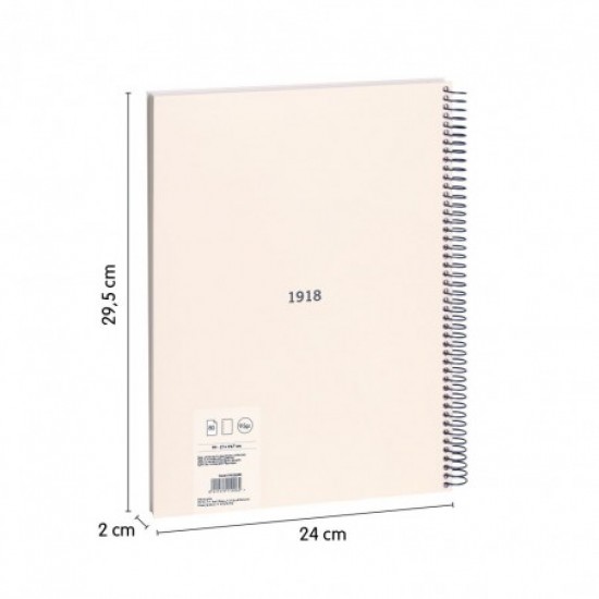 Caiet A4 80 File Velin Spira Milan Bej 430 57141e80bg