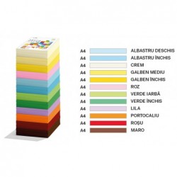 Hartie Colorata 75g/mp A4 500 Coli Ecada Galben Inchis 62802g
