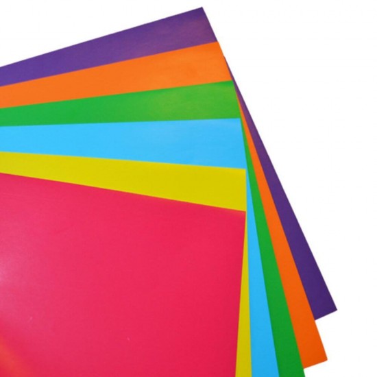 Hartie Glasata Autocolanta Lucioasa A4 Ecada, 6 Coli/Top, 120 g/mÂ², 6 Culori, Hartie Glasata Autocolanta, Hartie Glasata, Hartie Autocolanta, Hartie Glasata Lucioasa, Hartie Glasata Colorata, Hartie Autocolanta Colorata, Rechizite Scolare