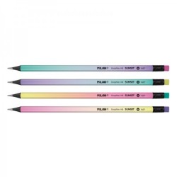 Creion Grafit Milan, HB cu Guma Sunset