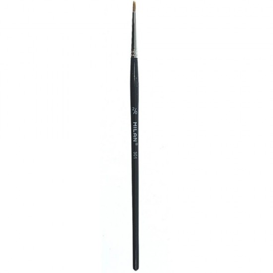 Pensula MILAN Seria 301, Numarul 2/0, Varf Rotund, Par Sintetic, Pensule MILAN, Pensule pentru Pictura, Rechizite, Pensule Desen, Pensule cu Varf Rotund, Pensule Desen cu Par Sintetic, Pensule Rotunde, Materiale Pictura