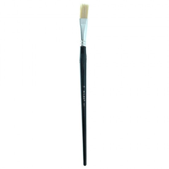 Pensula MILAN Seria 501, Numarul 14, Varf Drept, Par Porc, Pensule MILAN, Pensule pentru Pictura, Rechizite, Pensule Desen, Pensule cu Varf Drept, Pensule Desen cu Par Porc, Pensule cu Varfuri Drepte, Materiale Pictura