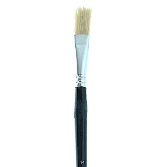Pensula MILAN Seria 501, Numarul 14, Varf Drept, Par Porc, Pensule MILAN, Pensule pentru Pictura, Rechizite, Pensule Desen, Pensule cu Varf Drept, Pensule Desen cu Par Porc, Pensule cu Varfuri Drepte, Materiale Pictura