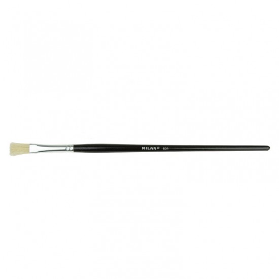 Pensula MILAN Seria 501, Varf Drept cu Par de Porc, Numarul 18, Pensule Pictura, Pensule Milan, Pensule Pictura Milan, Pensule Par Natural, Pensula Milan 501, Pensula din Par de Porc, Pensule Pictura Tempera
