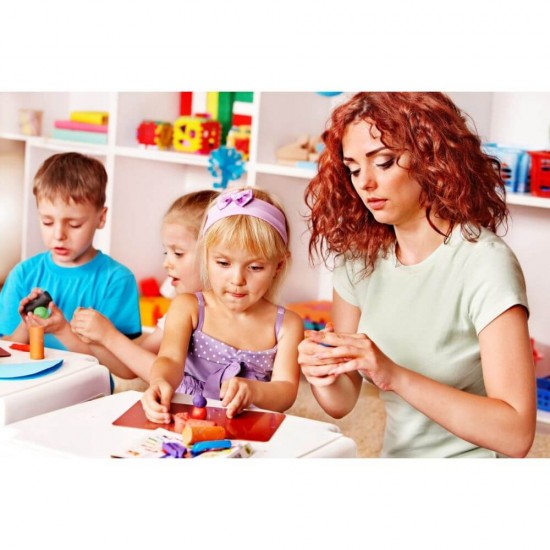 Plastilina Colorata ECADA, 90 g, 6 Culori/Set, Batoane de Plastilina, Plastilina Colorata, Plastilina pentru Modelat, Plastilina Modelatoare, Plastiline pentru Gradinita, Set Plastilina