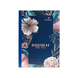 Registru Cartonat Ecada, A4, 200 File, Matematica, Legatura Cusuta, 60 g/mÂ², Registru Coperta Carton, Registru Foi Cusute, Caiet Registru A4 cu Patratele, Registre Cartonate, Registre Legaturi Cusute, Registru Coperta Cartonata