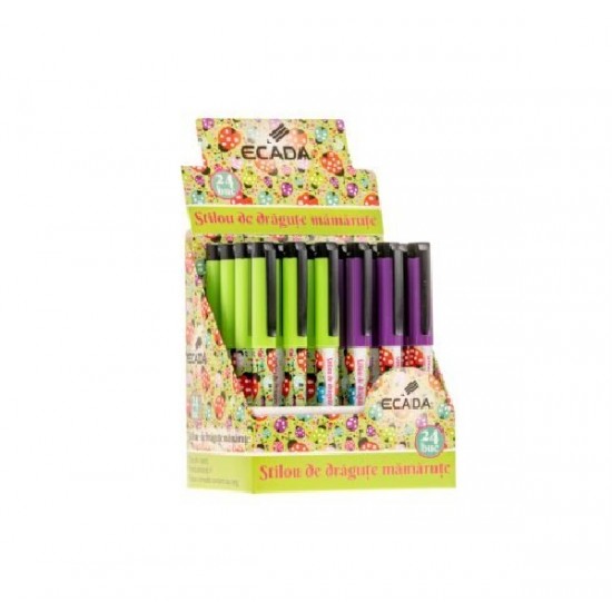 Stilou ECADA, Model Dragute Mamarute, Multicolor, Penita Ascunsa Tip F, Plastic, Stilou Scolari, Stilou Scolar Stilouri Scolare, Stilou pentru Scoala, Stilou Plastic, Stilou cu Patroane, Stilou Copii, Stilou Prescoalari, Stilou cu Rezervor, Stilou Ecada