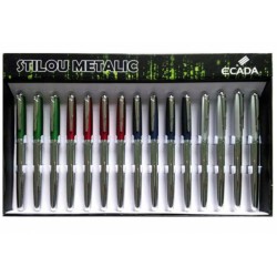 Stilou Metalic Ecada, Penita Iridium Ascunsa, Model din Metal 93205, Penita Iridium Acunsa, Stilou Scolari, Stilou Scolar Stilouri Scolare, Stilou pentru Scoala, Stilou Metal, Stilou cu Patroane, Stilou Copii, Stilou Prescoalari, Stilou cu Rezervor