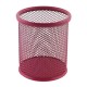 Suport Birou Cilindric ECADA, 9x10 cm, Plasa Metalica, Roz, Suport pentru Pixuri, Suport pentru Pensule, Suport pentru Creioane, Suport pentru Markere, Suport Pixuri Birou, Organizator Pixuri, Suport Instrumente de Scris Birou