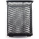Suport Patrat Instrumente de Scris, Plasa Metalica, Dimensiune 8x8x10 cm, Culoare Negru, Suport pentru Pixuri, Suport pentru Pensule, Suport pentru Creioane, Suport pentru Markere, Suport Pixuri Birou, Organizator Pixuri, Suport Instrumente de Scris Birou