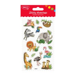 Abtibilduri DACO Desene Lipicioase, Model Jungla, Abtibilduri DACO Model Jungla, Autocolante Copii, Stickere Decorative, Stickere pentru Copii, Abtibilduri Copii, Abtibilduri pentru Mobila, Autocolante Decorative, Autocolante Fabuloase