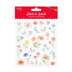 Abtibilduri Daco Lipeste si Zambeste Model Flori, 26 Buc/Set, Abtibilduri DACO Model Flori, Autocolante Copii, Stickere Decorative, Stickere pentru Copii, Abtibilduri Copii, Abtibilduri pentru Mobila, Autocolante Decorative