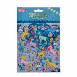 Abtibilduri DACO Lipeste si Lumineaza, Model Unicorn