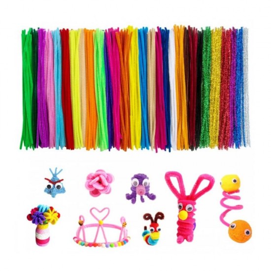 Sarma Plusata Glitter DACO, 30x0.6 cm, 25 Buc/Set, Multicolor, Sarma Colorata, Sarma Daco, Sarma pentru Decoratii, Sarma Plusata Activitati, Sarma Plusata Modele, Sarme Plusate, Sarma Flexibila Plusata, Sarma Plusata cu Sclipici