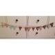 Banner DACO, 7.5x6.5 cm, 20 Buc/Set, Model Etichete Triunghiuri, Natur, Accesorii Craft, Accesorii Creatie, Etichete Stegulete, Stegulete Banner, Ghirlanda Stegulete, Ghirlanda Stegulete Decorativa, Ghirlanda Stegulete Natur, Ghirlanda Triunghi