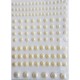 Perle Autoadezive DACO, 120 Buc/Set, Perlucele, Dimensiuni Variabile, Material Plastic, Culoare Alba, Accesorii Craft, Perle din Plastic, Perle pentru Bratari, Perle Coliere, Perle Bijuterii, Perle Albe, Perle de Lipit, Perele Autoadezive