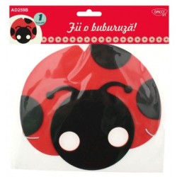 Masca Spuma DACO, 1 Buc/Set, Model Fii o Buburuza, Multicolor, Masti Animale Copii, Masti Tematice pentru Copii, Masti Petrecere, Accesorii Craft, Accesorii Creatie, Masca pentru Copii, Masca Model Buburuza, Masca din Spuma pentru Copii, Masca cu Elastic