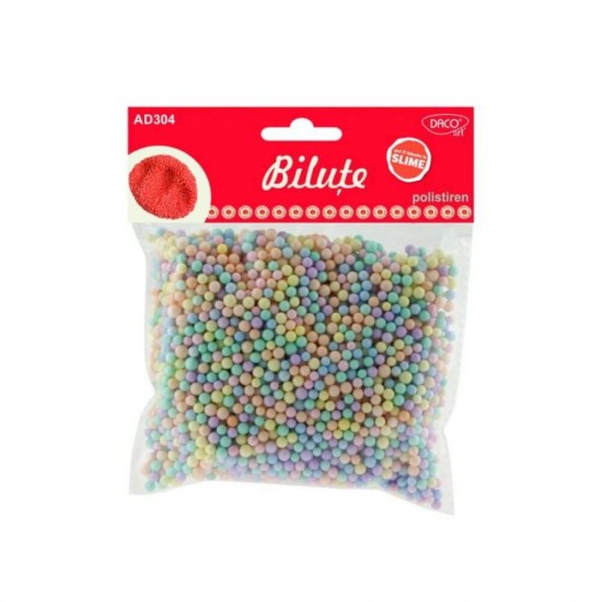 Bilute Polistiren DACO, Multicolor, 2-6 mm,15 g, Accesorii Craft, Accesorii Creatie, Bilute pentru Slime, Bilute Polistiren pentru Slime, Bilute de Polistiren, Bile din Polistiren, Bile Polistiren, Bile Polistiren Colorate, Bilute Colorate Polistiren