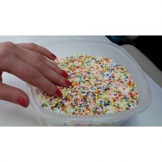 Bilute Polistiren DACO, Multicolor, 2-6 mm,15 g, Accesorii Craft, Accesorii Creatie, Bilute pentru Slime, Bilute Polistiren pentru Slime, Bilute de Polistiren, Bile din Polistiren, Bile Polistiren, Bile Polistiren Colorate, Bilute Colorate Polistiren