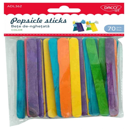 Accesorii Craft - Ad362 Betisoare De-nghetata Colorate Daco