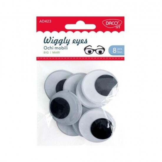 Ochi Mobili Mari Daco, Diametru 4 cm, 8 Buc/Set