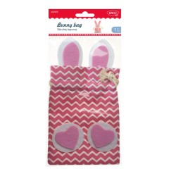 Saculet Daco Iepuras 29.6 cm, Multicolor, Material Textil, Saculet de Paste, Saculet Paste, Saculet pentru Dulciuri, Saculet Dulciuri, Saculeti Fetru, Saculeti Textil, Saculet Copii, Saculet pentru Copii, Saculet Accesorii