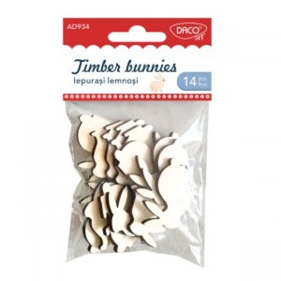 Accesorii craft - ad934 iepurasi lemnosi daco