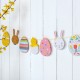 Oua Banner Paste DACO, 9 cm, 8 Buc/Set, Multicolor, Accesorii Creatie, Accesorii Craft, Oua Ornamente Paste,Ghirlande Paste, Ghirlande Decorative Oua Paste, Decoratiuni Lemn Paste, Oua Lemn Figurine Decupate, Oua Ghirlande