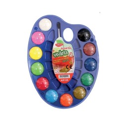 Acuarele DACO Tip Paleta Pictura, 12 Culori cu Pensula, Acuarele Scoala, Acuarele Pictura, Paleta de Acuarele, Set Culori Acuarele, Acuarele Scolare, Materiale Arta, Materiale de Pictura, Accesorii Pictura