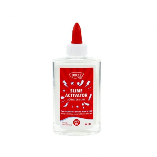 Lipici Lichid Activator Slime DACO, 118 ml, Lipici pentru Craft, Lipici Activator pentru Craft, Lipici pentru Slime, Lipici Lichid Slime, Lipici Slime Daco, Lipici cu Activator, Lipici Lichid cu Activator DACO, DACO Lipici cu Activator pentru Slime