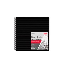 Bloc pentru Schite Daco, 25x25 cm, 80 File, 110 g/mÂ², Hartie Neagra, Bloc Schite Daco, Bloc Schite, Bloc Schite Foi Negre, Bloc Schita Negru, Bloc de Desen, Materiale Arta, Bloc pentru Desen si Schite in Tonuri Deschise