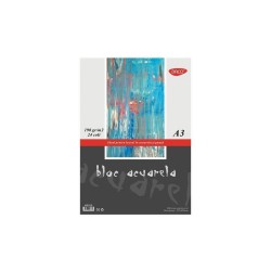 Bloc A3 pentru Desen Acuarela Daco, 24 File, 190 g/m², Bloc Hartie pentru Acuarele, Hartie Pentru Vopsele Acuarele, Bloc de Desen pentru Culori pe Baza de Apa, Bloc de Desen A3